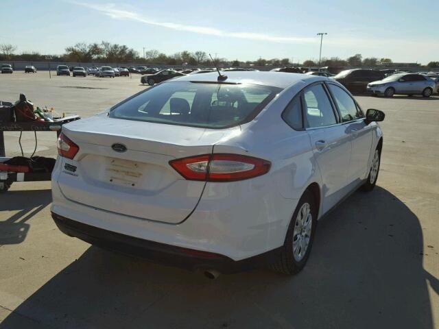 3FA6P0G71DR205170 - 2013 FORD FUSION S WHITE photo 4