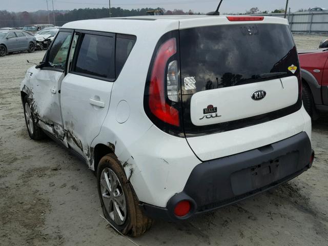 KNDJN2A22E7711053 - 2014 KIA SOUL WHITE photo 3