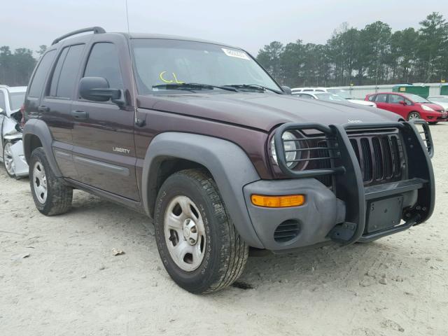 1J4GK48K34W177936 - 2004 JEEP LIBERTY SP PURPLE photo 1