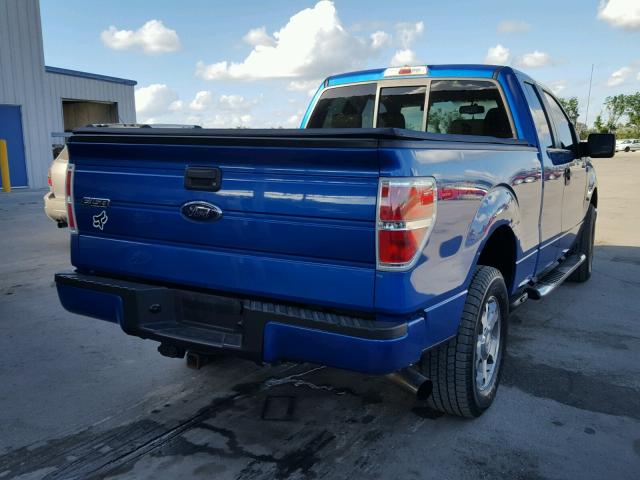 1FTRX14WX9KB67443 - 2009 FORD F150 SUPER BLUE photo 4