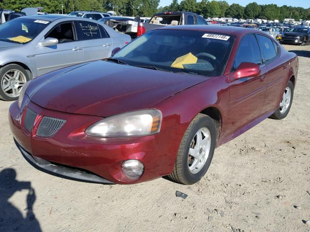 2G2WP522X41155512 - 2004 PONTIAC GRAND PRIX BURGUNDY photo 2