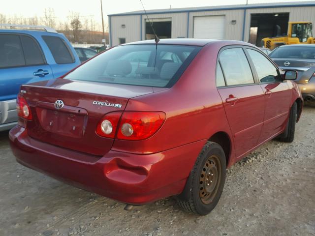 2T1BR32E16C644565 - 2006 TOYOTA COROLLA CE RED photo 4