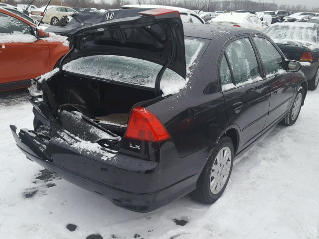 2HGES16595H569023 - 2005 HONDA CIVIC LX BLACK photo 4