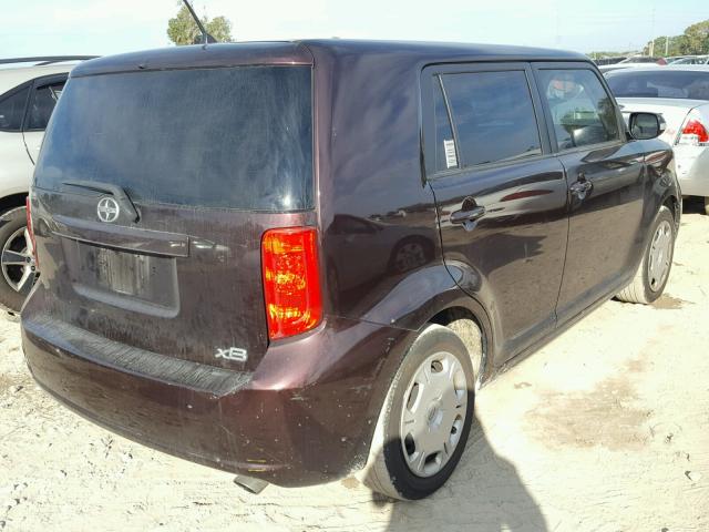 JTLKE50E391077587 - 2009 TOYOTA SCION XB BURGUNDY photo 4