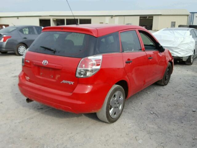 2T1KR32E88C701511 - 2008 TOYOTA COROLLA MA RED photo 4