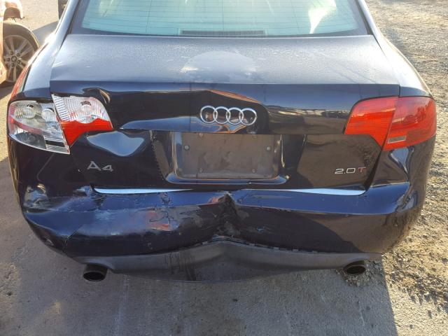 WAUAF68E85A459779 - 2005 AUDI A4 2.0T BLUE photo 9