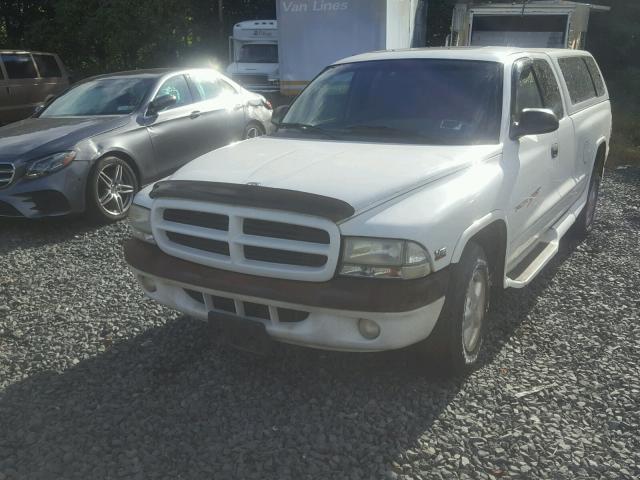 1B7GL22X1WS554415 - 1998 DODGE DAKOTA WHITE photo 2