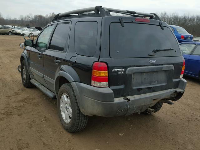 1FMYU93133KA50167 - 2003 FORD ESCAPE XLT BLACK photo 3