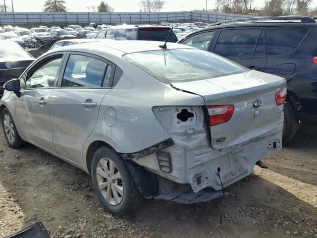 KNADN4A34E6327313 - 2014 KIA RIO EX SILVER photo 3