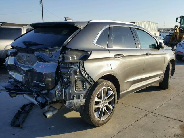 2FMTK3K90FBC06989 - 2015 FORD EDGE TITAN GRAY photo 4