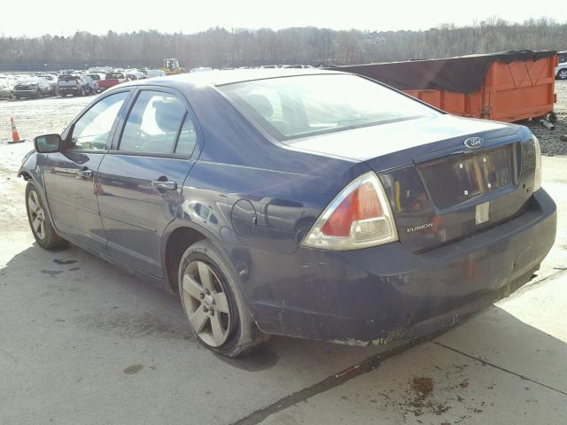 3FAFP07Z76R151328 - 2006 FORD FUSION SE BLUE photo 3