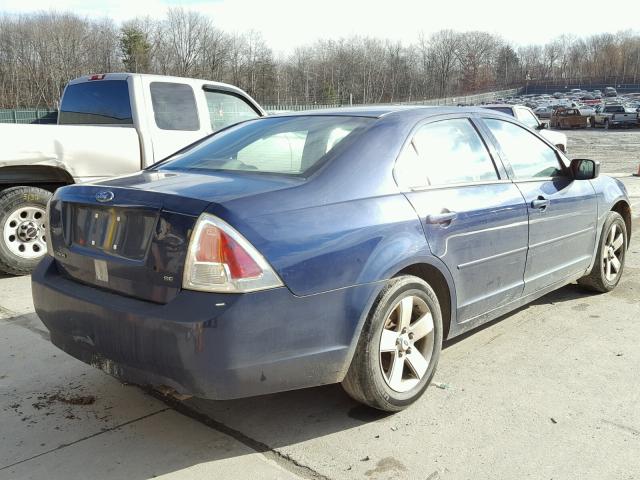 3FAFP07Z76R151328 - 2006 FORD FUSION SE BLUE photo 4