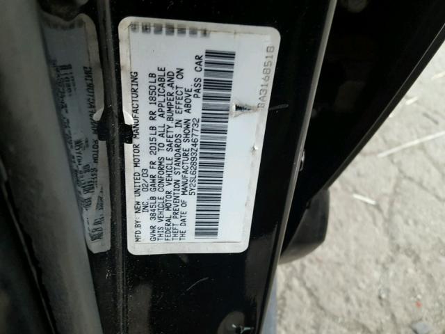 5Y2SL62893Z467732 - 2003 PONTIAC VIBE BLACK photo 10