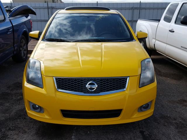 3N1CB61E67L696268 - 2007 NISSAN SENTRA SE- YELLOW photo 9