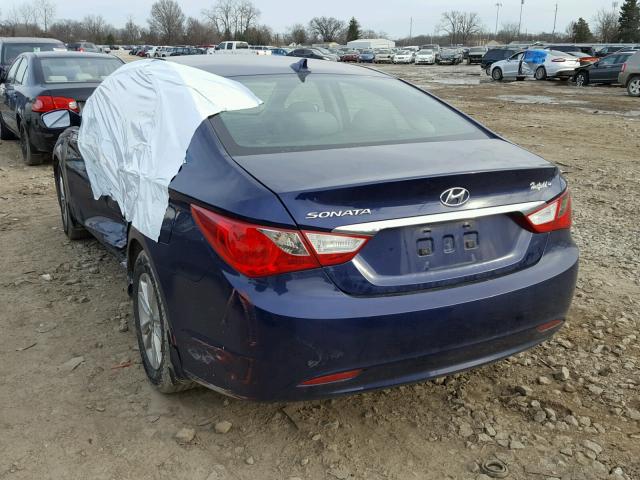 5NPEB4AC9CH311904 - 2012 HYUNDAI SONATA GLS BLUE photo 3