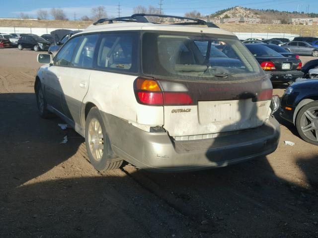 4S3BH896827648252 - 2002 SUBARU LEGACY OUT WHITE photo 3