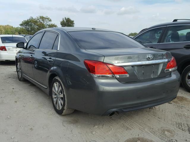 4T1BK3DB2BU436629 - 2011 TOYOTA AVALON BAS GREEN photo 3