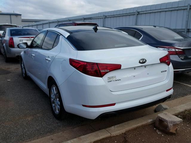 5XXGN4A72DG105288 - 2013 KIA OPTIMA EX WHITE photo 3