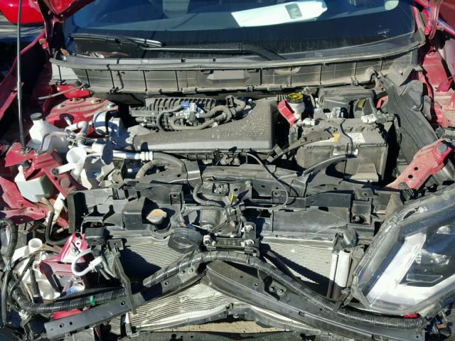 JN8AT2MT5HW396841 - 2017 NISSAN ROGUE S RED photo 7