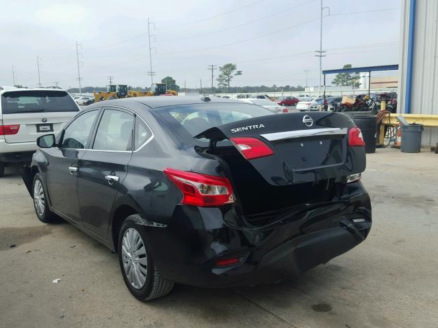 3N1AB7AP1GL649499 - 2016 NISSAN SENTRA S BLACK photo 3