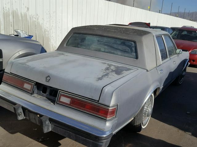 1C3BF66P9GX553394 - 1986 CHRYSLER FIFTH AVEN GRAY photo 4