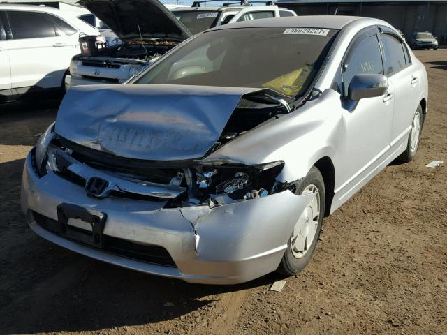 JHMFA36208S009331 - 2008 HONDA CIVIC HYBR SILVER photo 2