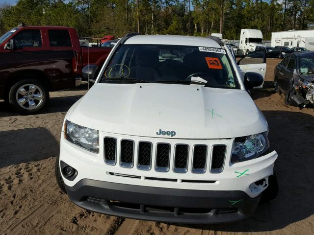 1C4NJCBB2FD145741 - 2015 JEEP COMPASS SP WHITE photo 10