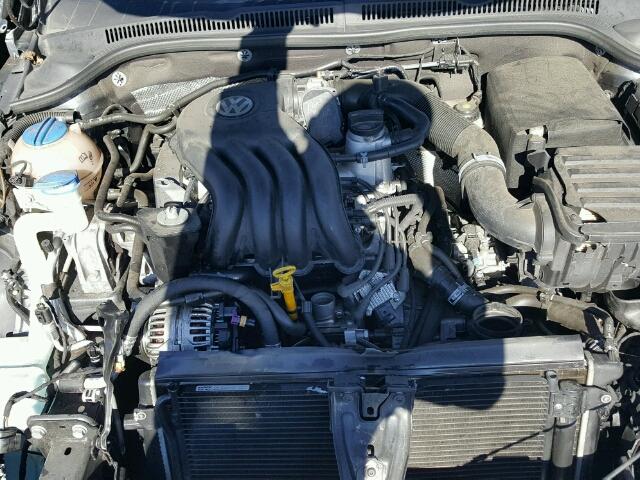 3VW2K7AJ5EM421958 - 2014 VOLKSWAGEN JETTA BASE GRAY photo 7