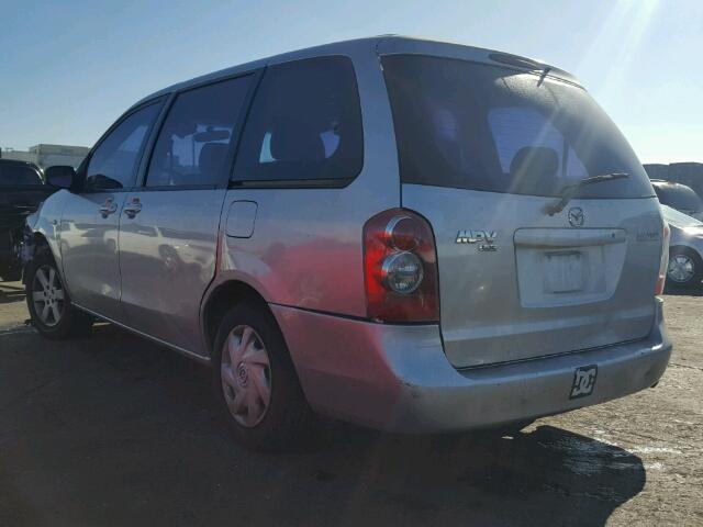 JM3LW28A960561236 - 2006 MAZDA MPV WAGON SILVER photo 3