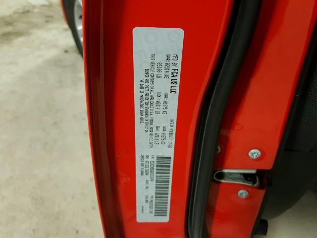 2C3CDXBG8GH312470 - 2016 DODGE CHARGER SE RED photo 10