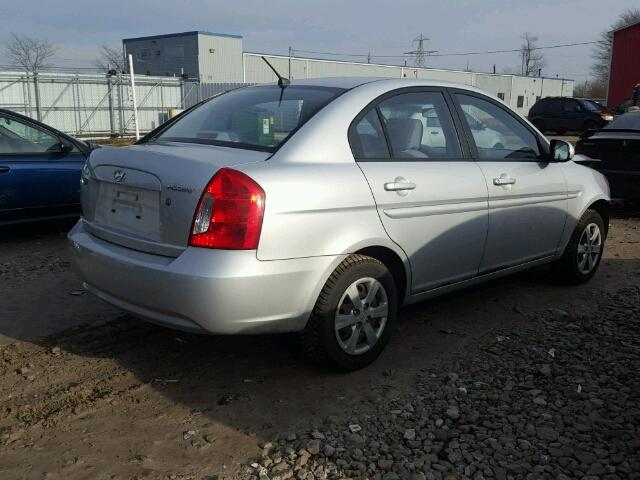 KMHCN4BC3AU506179 - 2010 HYUNDAI ACCENT GLS SILVER photo 4