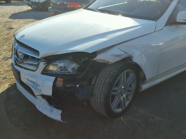 WDDGF5GB8AF421115 - 2010 MERCEDES-BENZ C 350 WHITE photo 9