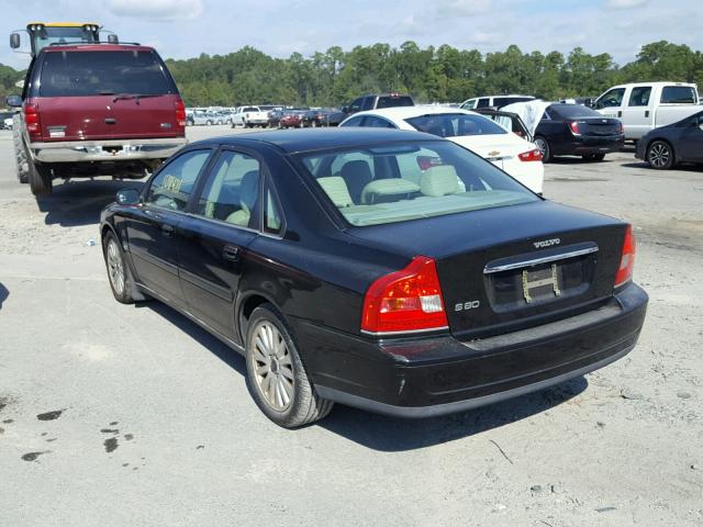 YV1TS592451402480 - 2005 VOLVO S80 2.5T BLACK photo 3