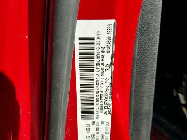 3C6JR7AT0DG515049 - 2013 RAM 1500 ST RED photo 10