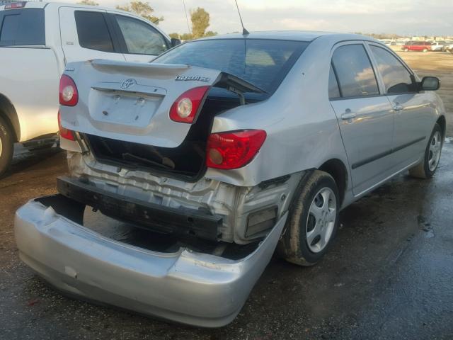 1NXBR32E15Z523239 - 2005 TOYOTA COROLLA CE SILVER photo 4