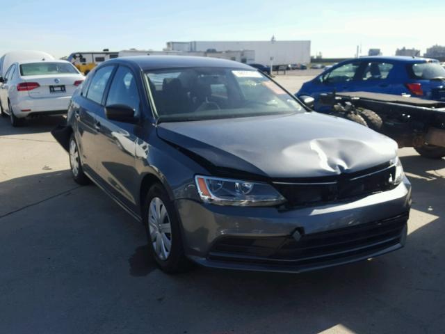 3VW2K7AJ0FM311160 - 2015 VOLKSWAGEN JETTA BASE GRAY photo 1