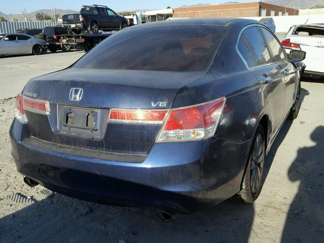 1HGCP3F70BA021654 - 2011 HONDA ACCORD EX BLUE photo 4