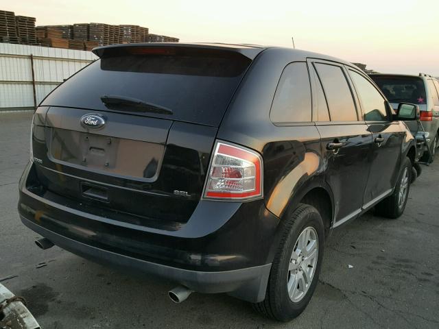 2FMDK38C78BA35751 - 2008 FORD EDGE SEL BLACK photo 4