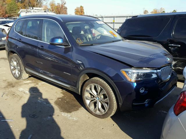 5UXWY3C5XF0E97404 - 2015 BMW X3 XDRIVE2 BLUE photo 1