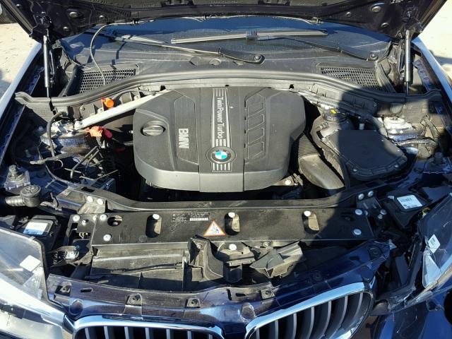 5UXWY3C5XF0E97404 - 2015 BMW X3 XDRIVE2 BLUE photo 7