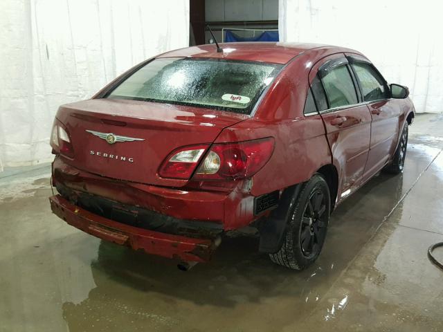 1C3LC46K67N515770 - 2007 CHRYSLER SEBRING RED photo 4