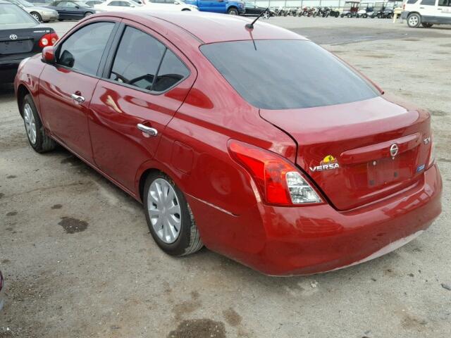 3N1CN7APXCL871629 - 2012 NISSAN VERSA S RED photo 3