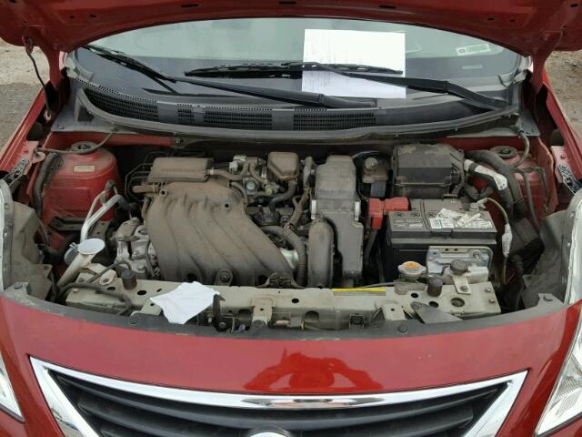 3N1CN7APXCL871629 - 2012 NISSAN VERSA S RED photo 7