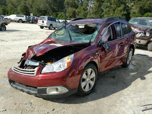 4S4BRCCCXC3245165 - 2012 SUBARU OUTBACK 2. BURGUNDY photo 2