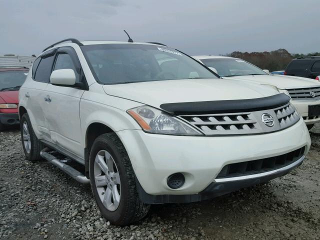 JN8AZ08T87W502565 - 2007 NISSAN MURANO SL WHITE photo 1