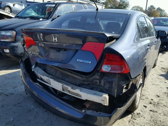 JHMFA36298S003737 - 2008 HONDA CIVIC HYBR BLUE photo 4