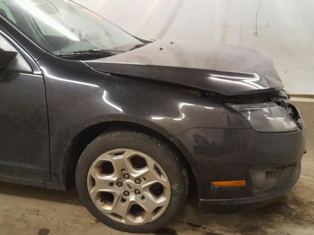 3FAHP0HA6BR217038 - 2011 FORD FUSION SE BLACK photo 10