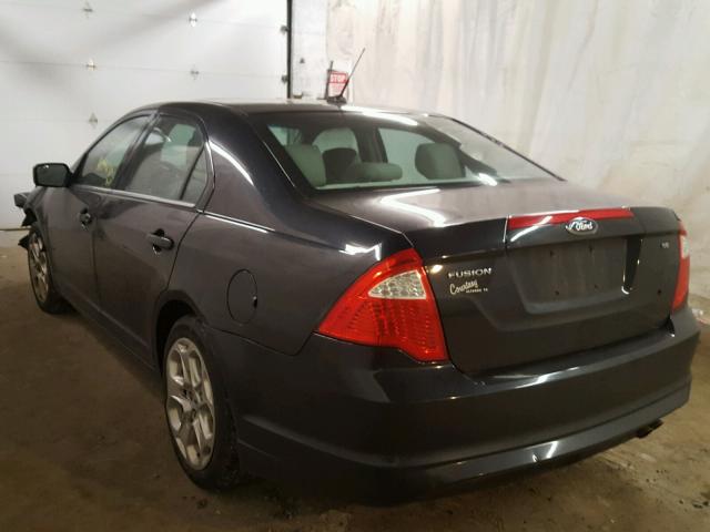 3FAHP0HA6BR217038 - 2011 FORD FUSION SE BLACK photo 3