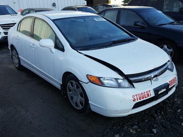 1HGFA16506L129364 - 2006 HONDA CIVIC LX WHITE photo 1