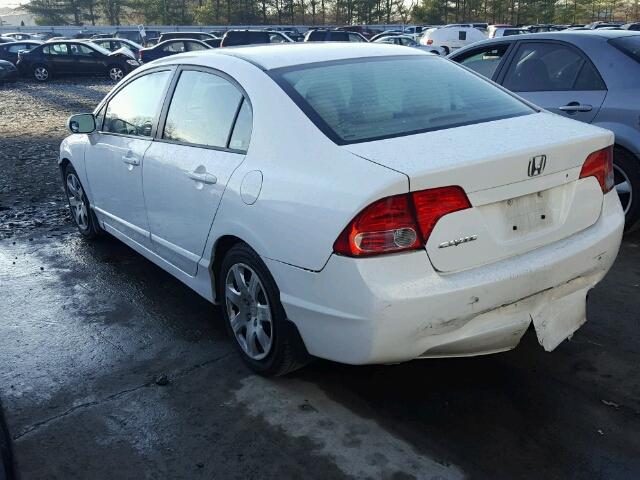 1HGFA16506L129364 - 2006 HONDA CIVIC LX WHITE photo 3